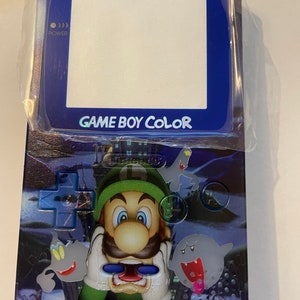Custom Uv printed Luigi&#39;s Mansion Glow in the DARK   GBC