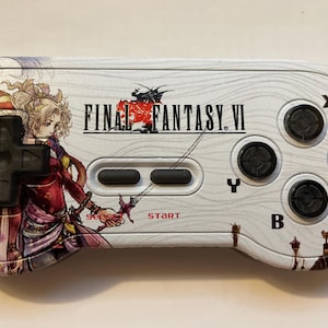 Custom uv printed Final Fantasy wireless snes controller