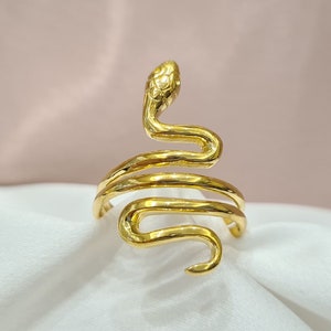 Shiny Snake Ring • 14K Solid Yellow Gold • Snake Ring • Animal Ring • Shiny Ring• Gold Snake Ring• Snake Gift• Ring For Her• IrmaJewelleryGR