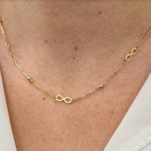 Minimal Infinity Necklace • 14K Solid Yellow Gold • Gold Infinity Pieces • Valentines Day Gift• For Her • Mothers Day Gift • IrmaJewelleryGR