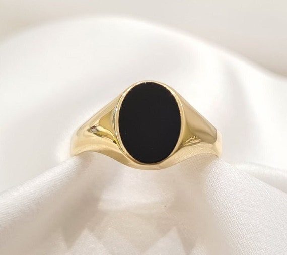 14k white and yellow gold black onyx and Diamond mens ring .13dtw (wgr530)  - Brocks Jewelers