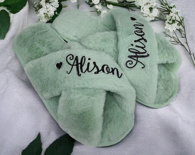 Gift for Women Who Has Everything, Gift for Mom Sister Wife, Personalized Gift, Fluffy Slippers, Birthday Gift Slippers for Her
