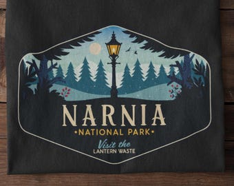 Mystic Lantern Forest National Park T-Shirt – Fantasy Wilderness Unisex Tee