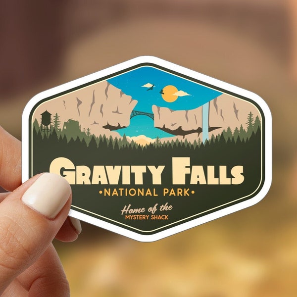 Gravity Falls National Park Sticker, Gravity Falls Sticker, Gravity Falls Decal, Gravity Falls Gift, Dipper & Mabel Pines Sticker, Vinyl