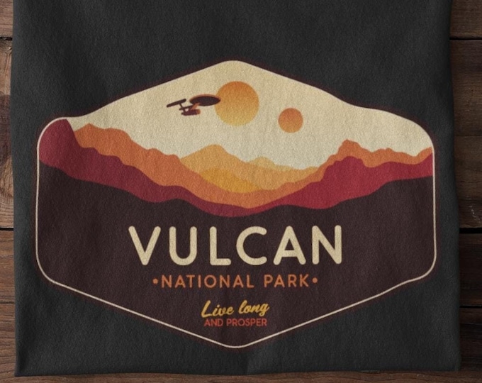 Vulcan National Park T-Shirt, Sci-Fi Adventure Shirt, Unisex Lightweight Tee, Logical Gift Idea, Sci-Fi Enthusiast Shirt, Space-Inspired Tee