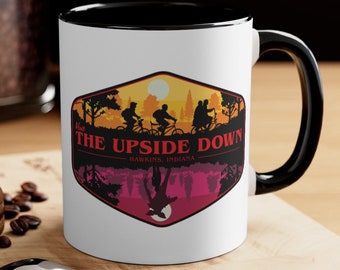 Retro Parallel World Mug, Vintage 80s Horror Tumbler, Psychic Girl Gift, Small Town Mystery Cup, Sci-Fi Adventure Travel Mug