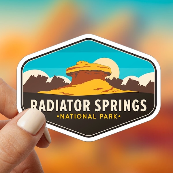 Disney Cars Sticker, Radiator Springs National Park Sticker, Disney Stickers, Cars Movie Sticker, Lightning McQueen Sticker, Disney Decals