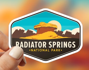Disney Cars Sticker, Radiator Springs National Park Sticker, Disney Stickers, Cars Movie Sticker, Lightning McQueen Sticker, Disney Decals