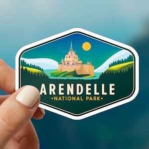 Arendelle National Park Sticker, Frozen Stickers, Disney Frozen Sticker, Disney Stickers, Arendelle Sticker, Disney Sticker, Disney Decals