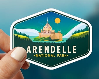 Arendelle National Park Sticker, Frozen Stickers, Disney Frozen Sticker, Disney Stickers, Arendelle Sticker, Disney Sticker, Disney Decals