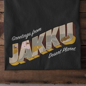 Camiseta de Star Wars, camiseta de Jakku, camisa de viaje de Star Wars, camisa de Star Wars, camiseta de Jakku Desert Planet, unisex, camisa de Disneyland Star Wars