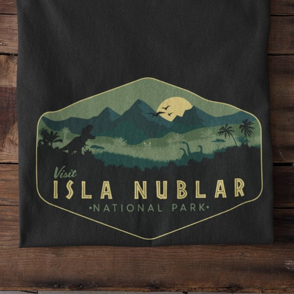T-shirt Jurassic Park, chemise Isla Nublar, chemise parodique Jurassic World, parc national Visit Isla Nublar, chemise Universal Studios, chemise Dino