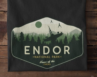 Star Wars T Shirt, Endor National Park T-Shirt, Men&#39;s & Women&#39;s Shirt, Star Wars Shirt, Endor Forest T-Shirt, Unisex, Ewok, Star War Gift