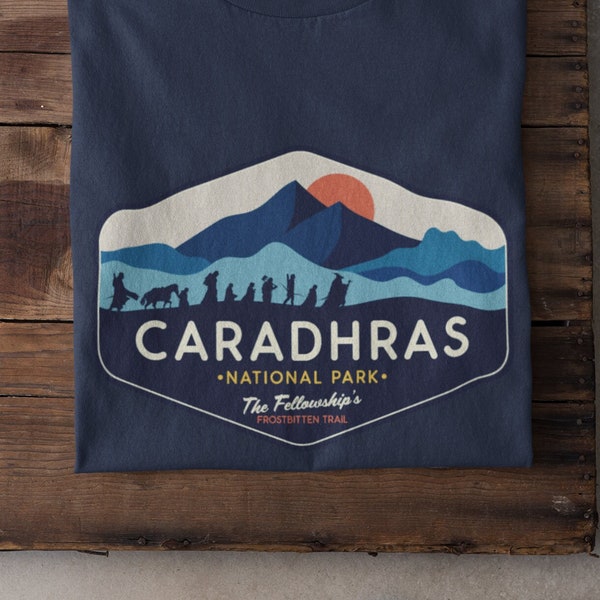T-shirt Caradhras, chemise Le Seigneur des anneaux, T-shirt du parc national de Caradhras, chemise LOTR, T-shirt The Fellowship, Tolkien, cadeaux LOTR, unisexe