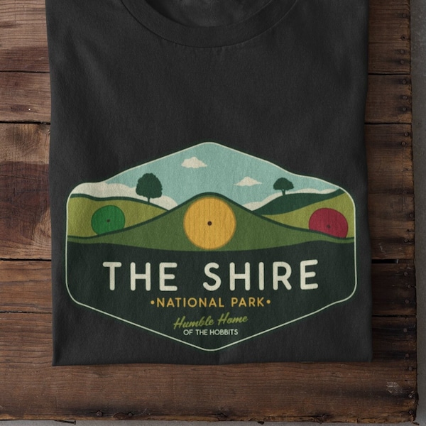 The Shire Shirt, The Shire National Park T-Shirt, LOTR Shirt, Frodo Baggins T-Shirt, Tolkien, LOTR gifts, Lord of the Rings Shirt, unisex