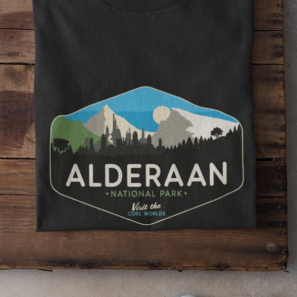 T-shirt Star Wars, T-shirt du parc national d'Alderaan, chemise homme et femme, chemise Star Wars, T-shirt d'Alderaan, unisexe, cadeau Star War, planète