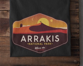 Arrakis National Park T-Shirt, Dune T-shirt, Arrakis Shirt, Dune Parody T-Shirt, Dune Gift, unisex, Inspired by Dune, T-Shirt Dune, Sci Fi