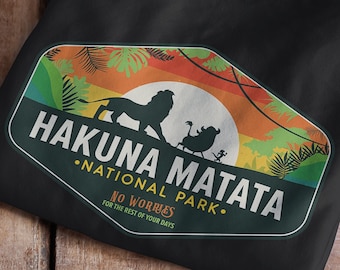 La sudadera del Rey León, sudadera del Parque Nacional Hakuna Matata, sudadera de Disney, unisex, suéter del Rey León, camisa familiar de Disney, vintage