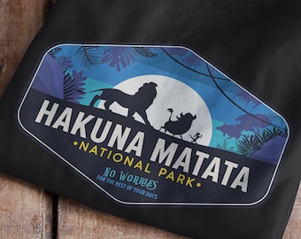 La sudadera del Rey León, sudadera del Parque Nacional Hakuna Matata, sudadera de Disney, unisex, suéter del Rey León, camisa familiar de Disney, vintage