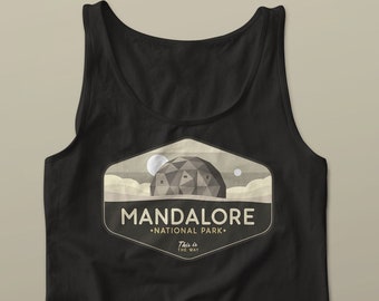 Star Wars Tank Top, Mandalore Planet Tanktop, Men's & Women's Tank Top, Star Wars Sleeveless, Mandalorian Tank Top, Unisex, Disney Star Wars