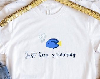 Bara fortsätt bada tröja, Dory Nemo Disney T-shirt