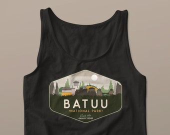 Camiseta sin mangas del Parque Nacional Batuu: Galaxy's Edge, camiseta unisex de Star Wars