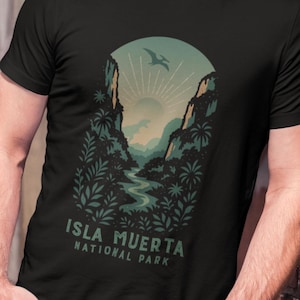Dinosaur T-Shirt Isla Muerta National Park | Jurassic World Rebirth Shirt | Site C Gift for Dinosaur Lover | Universal Studios Tee