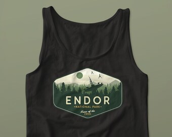 Camiseta de tanque de Star Wars, camiseta de tanque del parque nacional de Endor, camiseta de tanque unisex, camiseta de Star Wars, camiseta de tanque de Endor, camiseta de Luke Skywalker, camiseta de tanque de Disney