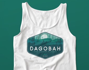 Camiseta sin mangas de Star Wars, camiseta sin mangas del parque nacional de Dagobah, camiseta sin mangas unisex, camiseta de Star Wars, camiseta sin mangas de Dagobah, sin mangas de Star Wars, tanque de Disney