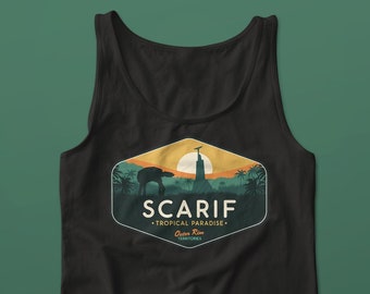 Star Wars Tank Top, Scarif Tank Top, Unisex Tank Top, Star Wars Tee, Scarif Planet Tank, Star Wars Sleeveless, Disney Tank Top, Geeky Shirt