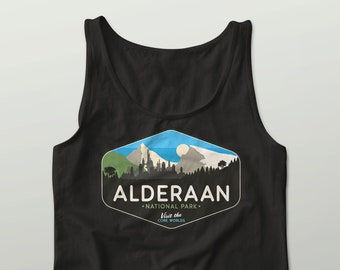 Tanktop Alderaan National Park: Star Wars-uniseks T-shirt