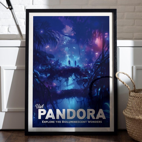 Pandora Pandora Reiseposter: Biolumineszierende Wunder Kunstdruck