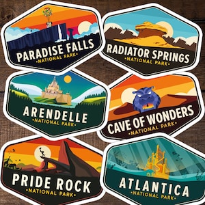 Disney Aufkleber, Disney Nationalpark Aufkleber, Disney Aufkleber, Disney Standort Aufkleber, Einzigartige Disney Aufkleber, Disney Film Vinyl Aufkleber