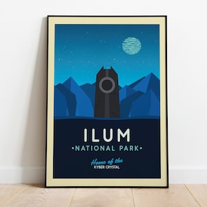 Star Wars Ilum Poster, Star Wars Posters, Star Wars Galaxy Posters, Star Wars Planet Poster, Star Wars Ilum Art Print, Ilum Wall Art, Gift