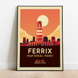 Star Wars Andor Poster, Ferrix Travel Poster, Star Wars Galaxy Posters, Star Wars Art Prints, Wall Art, Star Wars Gift, Star Wars Decor, Art