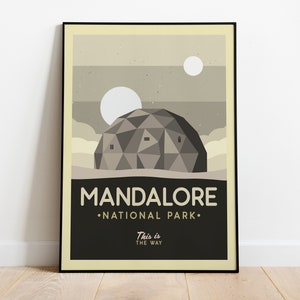 Star Wars Poster, Star Wars Mandalore Poster, Star Wars Galaxy Posters, Star War Art Prints, Star War Wall Art, Star Wars Gift, Disney Decor