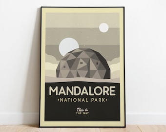 Star Wars Poster, Star Wars Mandalore Poster, Star Wars Galaxy Posters, Star War Art Prints, Star War Wall Art, Star Wars Gift, Disney Decor