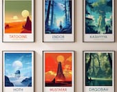 スター・ウォーズ国立公園ポスターセット：旅行アートプリント - Etsy 日本