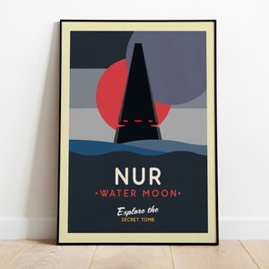 Star Wars Nur Travel Poster, Star Wars Galaxy Posters, Star Wars Nur Water Moon Art Prints, Nur Wall Art, Star Wars Gift, Star Wars Decor