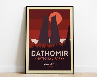 Star Wars Dathomir Travel Poster, Star Wars Galaxy Posters, Star Wars Dathomir Art Prints, Dathomir Wall Art, Star Wars Gift, Star War Decor