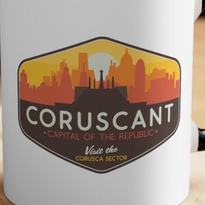 Star Wars Mug, Coruscant Sunset Mug, Coruscant City Mug, Star Wars Geek Parody Mug, Coruscant, Luke Skywalker Mug, Star Wars Inspired Gift