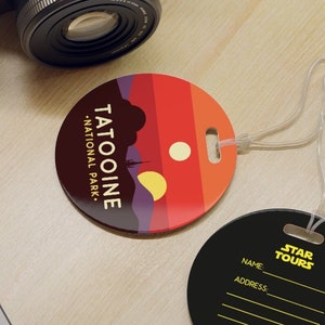 Star Wars Luggage Tags, Personalized Star Wars Bag Tag, Tatooine National Park Luggage Tag, Tatooine Bag Tag, Star Wars Gift, Stroller Tag