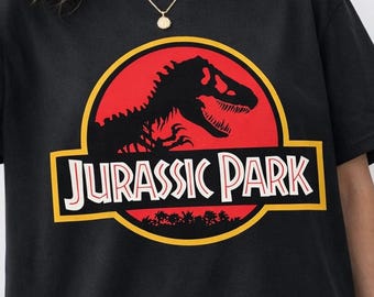 Jurassic Park Logo T-Shirt: 90s Retro Movie Tee, Unisex Fan Gift