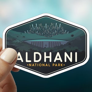 Star Wars Sticker, Aldhani Nationalpark Sticker, Cassian Andor Sticker, Star Wars Planet Sticker, Wasserflaschen Sticker, Star Wars Geschenk
