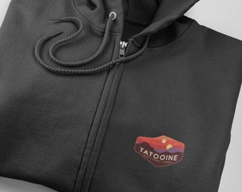 Star Wars Zip Hoodie, Tatooine Sunset Hoodie, Star Wars Geek Parody Hoodie, Star Wars Hoodie, Tatooine Hoodie, Unisex, Luke Skywalker Hoodie