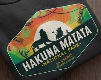 Sudadera con capucha de Disney, sudadera del parque nacional Hakuna Matata, sudadera con capucha de Animal Kingdom, sudadera con capucha de Disney Lion King, unisex, sudaderas de Disney, regalo