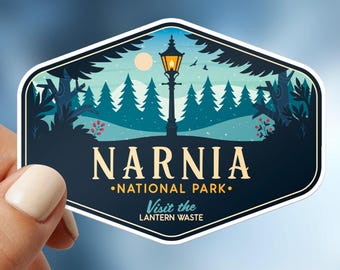 Mystic Lantern Forest National Park Sticker – Waterproof Fantasy Explorer Decal