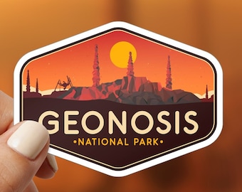 Star Wars Stickers, Geonosis National Park Sticker, Clone Wars Stickers, Star Wars Planet Stickers, Water Bottle Stickers, Star Wars Gift