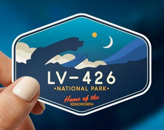 Aliens LV-426 waterproof sticker, LV-426 National Park Sticker, Aliens, Sticker, Water proof Decal, Aliens Stickers, Xenomorph, Laptop Decal