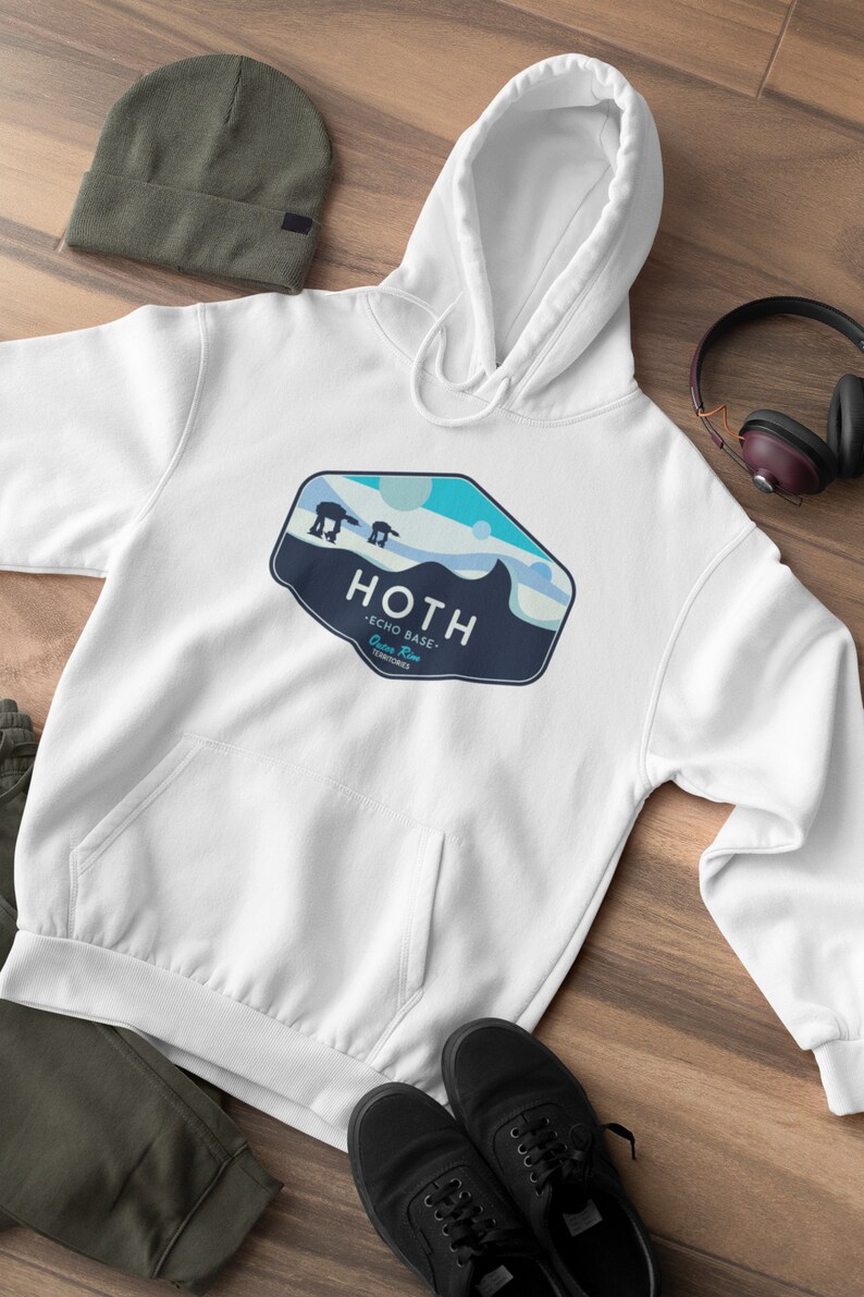 Star Wars Hoodie, Hoth Hoodie, Star Wars Geek Parody Hoodie, Hoth Echo Base Hoodie, Unisex, Galaxy's Edge Hoodie Disneyland, Geeky Star Wars image 3